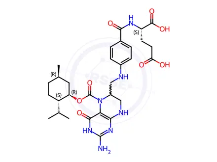 Chemical structure of 5-(-)-Menthyloxycarbonyltetrahydrofolate