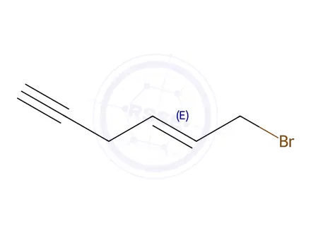 Chemical structure of (E)-6-bromo-hex-4-en-1-yne