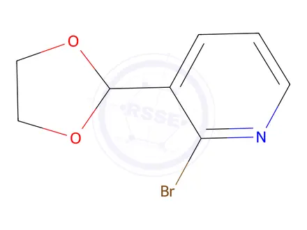 Chemical structure of 2-Bromo-3-(1,3-dioxolan-2-yl)pyridine