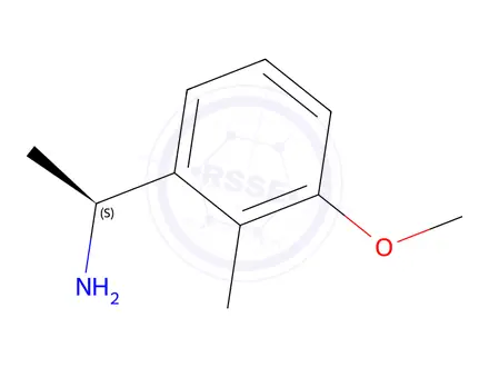 Chemical structure of (S)-1-(3-methoxy-2-methylphenyl)ethan-1-amine