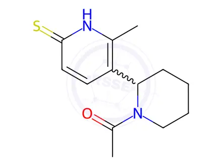 Chemical structure of 1-(2-(6-Mercapto-2-methylpyridin-3-yl)piperidin-1-yl)ethanone