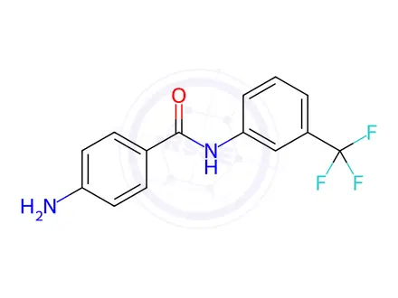 Chemical structure of 4-Amino-N-[3-(trifluoromethyl)phenyl]benzamide