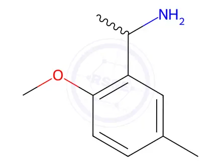 Chemical structure of 1-(2-Methoxy-5-methylphenyl)ethanamine
