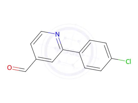Chemical structure of 2-(4-Chlorophenyl)isonicotinaldehyde