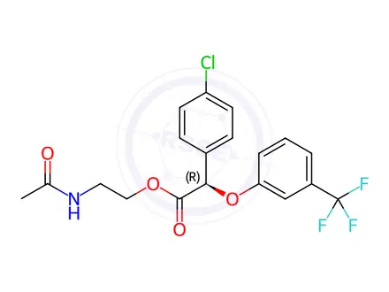 Chemical structure of Arhalofenate Solution in Acetonitrile