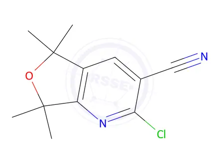 Chemical structure of 2-Chloro-5,5,7,7-tetramethyl-5,7-dihydrofuro[3,4-b]pyridine-3-carbonitrile
