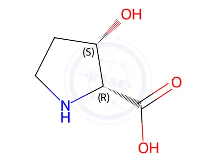 Chemical structure of (3S)-3-HYDROXY-D-PROLINE HCL