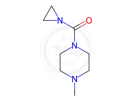 Chemical structure of Piperazine, 1-(1-aziridinylcarbonyl)-4-methyl-(9CI)