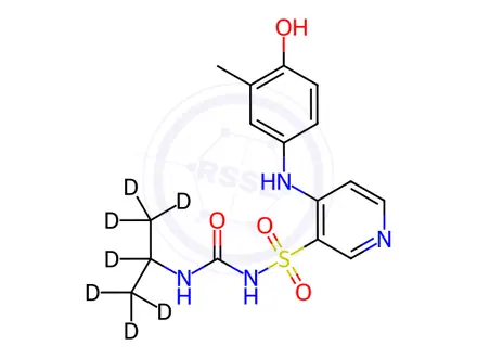 Chemical structure of 4’-Hydroxy Torsemide-d7