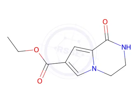 Chemical structure of ethyl 1-oxo-1H,2H,3H,4H-pyrrolo[1,2-a]pyrazine-7-carboxylate