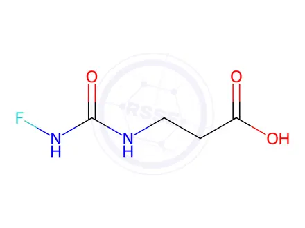 Chemical structure of fluoroureidopropionic acid