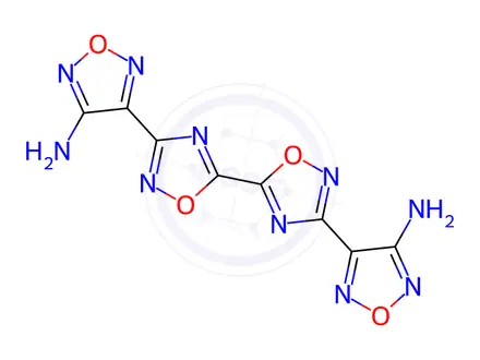 Chemical structure of 1,2,5-Oxadiazol-3-amine, 4,4'-[5,5'-bi-1,2,4-oxadiazole]-3,3'-diylbis-