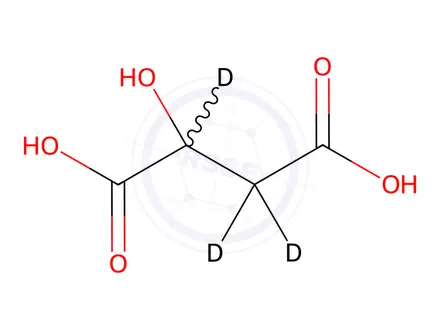 Chemical structure of (RS)-Malic-2,3,3 D3 Acid