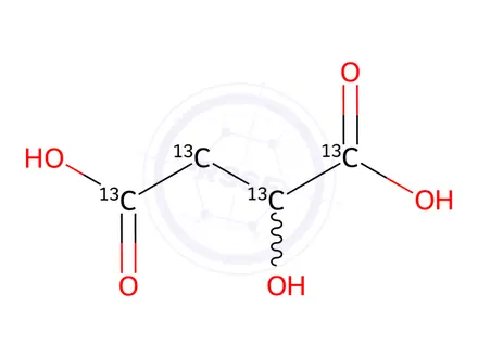 Chemical structure of DL-Malic Acid-13C4