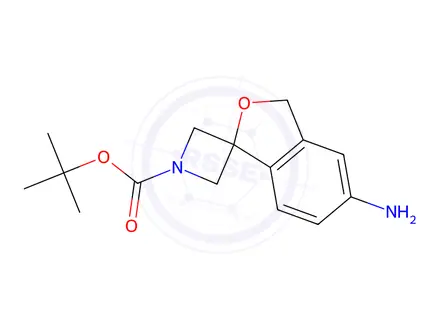 Chemical structure of Tert-butyl 5'-amino-3'H-spiro[azetidine-3,1'-isobenzofuran]-1-carboxylate