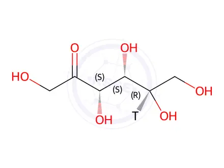 Chemical structure of FRUCTOSE, D-, [3H(G)]