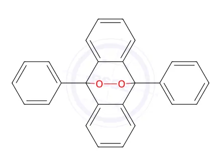 Chemical structure of 9,10-diphenylanthracene endoperoxide