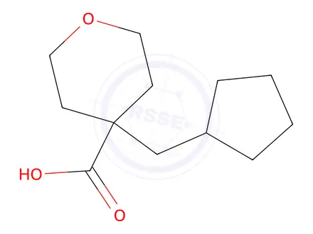 Chemical structure of 4-(Cyclopentylmethyl)tetrahydro-2h-pyran-4-carboxylic acid