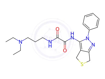 Chemical structure of N1-(3-(Diethylamino)propyl)-N2-(2-phenyl-2,6-dihydro-4H-thieno[3,4-c]pyrazol-3-yl)oxalamide