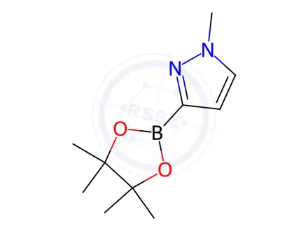 Chemical structure of 1-Methyl-3-(4,4,5,5-tetramethyl-1,3,2-dioxaborolan-2-yl)-1H-pyrazole