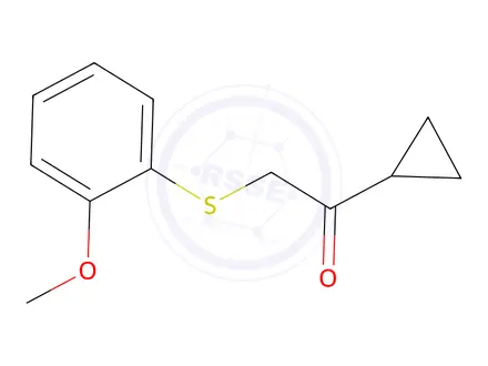 Chemical structure of 1-Cyclopropyl-2-((2-methoxyphenyl)thio)ethan-1-one
