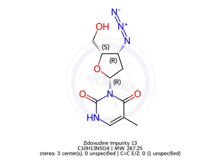 Chemical structure of Zidovudine Impurity 13