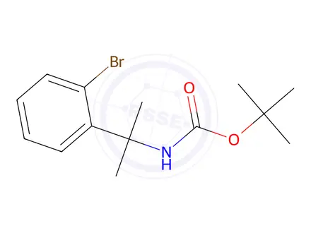 Chemical structure of tert-Butyl N-[2-(2-bromophenyl)propan-2-yl]carbamate