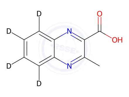 Chemical structure of 3-Methyl-quinoxaline-2-carboxylic acid-d4