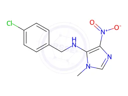 Chemical structure of n-(4-Chlorobenzyl)-1-methyl-4-nitro-1h-imidazol-5-amine