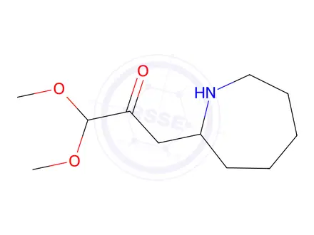 Chemical structure of 3-(Azepan-2-yl)-1,1-dimethoxypropan-2-one