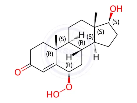 Chemical structure of 6β-Hydroperoxy Testosterone