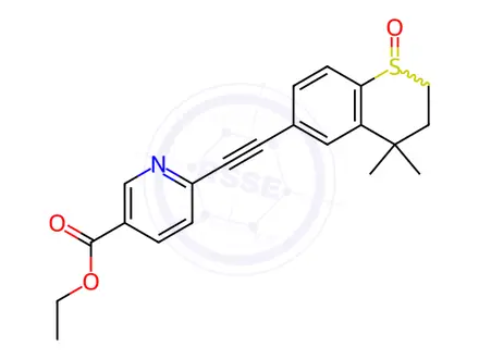 Chemical structure of Tazarotene Impurity 3(Tazarotene Sulfoxide)