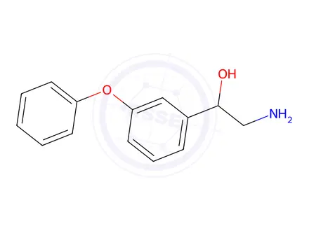 Chemical structure of 2-AMINO-1-(3-PHENOXYPHENYL)ETHANOL HYDROCHLORIDE