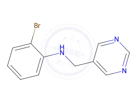Chemical structure of 2-Bromo-N-(pyrimidin-5-ylmethyl)aniline