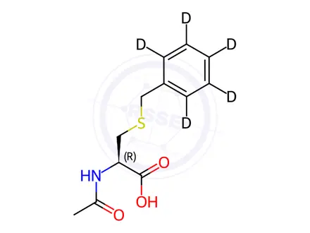Chemical structure of N-Acetyl-S-benzyl-d5-L-cysteine