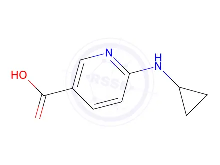 Chemical structure of 3-Pyridinecarboxylic acid, 6-(cyclopropylamino)-