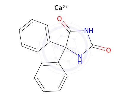 Chemical structure of 5,5-Diphenylhydantoin calcium salt