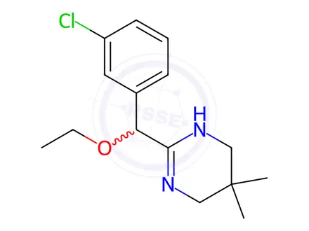 Chemical structure of 3,4,5,6-Tetrahydro-2-(3-chloro-α-ethoxybenzyl)-5,5-dimethylpyrimidine