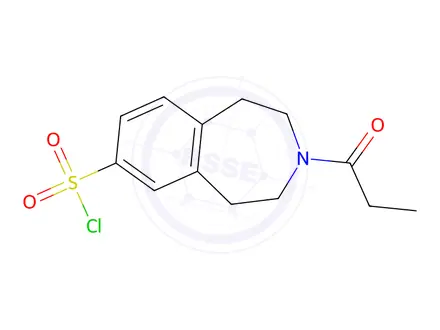 Chemical structure of 3-Propionyl-2,3,4,5-tetrahydro-1h-benzo[d]azepine-7-sulfonyl chloride