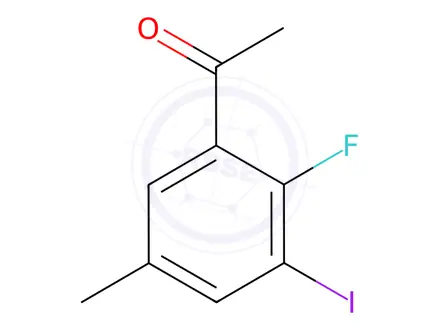 Chemical structure of 1-(2-Fluoro-3-iodo-5-methylphenyl)ethanone