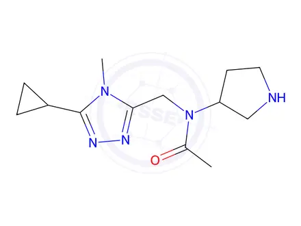 Chemical structure of n-[(5-cyclopropyl-4-methyl-4h-1,2,4-triazol-3-yl)methyl]-N-(pyrrolidin-3-yl)acetamide