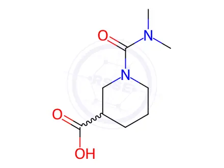 Chemical structure of 1-[(Dimethylamino)carbonyl]piperidine-3-carboxylic acid