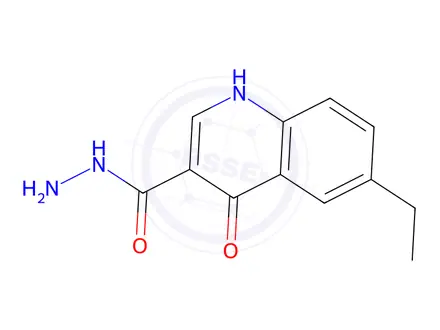 Chemical structure of 6-Ethyl-4-hydroxyquinoline-3-carbohydrazide