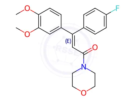 Chemical structure of 2-Propen-1-one, 3-(3,4-dimethoxyphenyl)-3-(4-fluorophenyl)-1-(4-morpholinyl)-, (2E)-