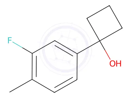 Chemical structure of 1-(3-fluoro-4-methylphenyl)cyclobutanol