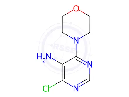 Chemical structure of 4-Chloro-6-morpholin-4-yl-pyrimidin-5-ylamine