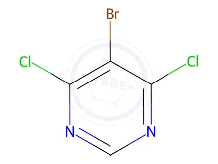 Chemical structure of 5-Bromo-4,6-dichloropyrimidine