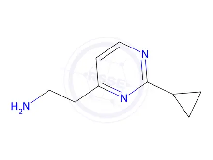 Chemical structure of 2-(2-Cyclopropylpyrimidin-4-yl)ethan-1-amine