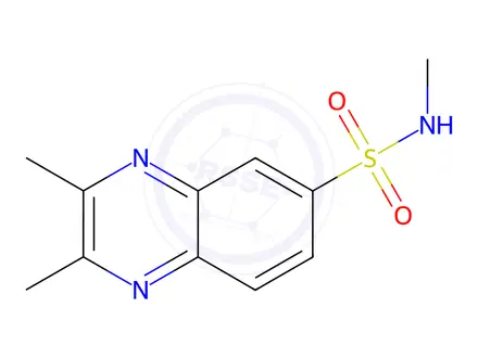 Chemical structure of N,2,3-trimethylquinoxaline-6-sulfonamide