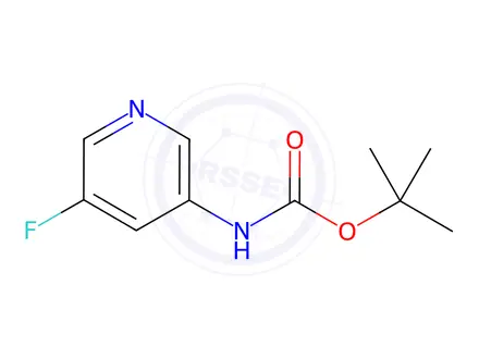 Chemical structure of Carbamic acid, (5-fluoro-3-pyridinyl)-, 1,1-dimethylethyl ester (9CI)